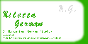 miletta german business card